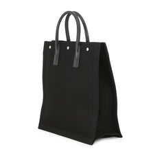 将图像加载到图库查看器中,SAINT LAURENT PARIS Rive Gauche Tote Bag Black632539 Canvas Leather Size Small