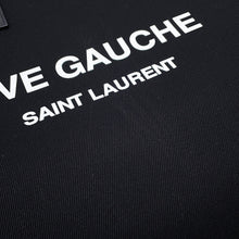 将图像加载到图库查看器中,SAINT LAURENT PARIS Rive Gauche Tote Bag Black632539 Canvas Leather Size Small