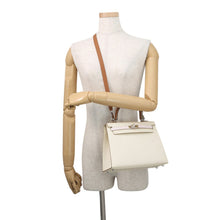 Load image into Gallery viewer, HERMES Kelly Sellier Craie/Gold/Mauve Pale Epsom Size 25