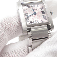 将图像加载到图库查看器中,CARTIER Tank francaise SM H27mm×W20mm Stainless Steel Pink DialW51035Q3