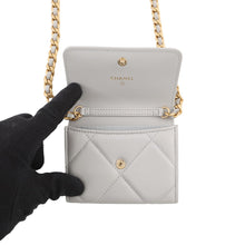 Load image into Gallery viewer, CHANEL CHANEL 19 Flap Compact Chain Shoulder Wallet GrayAP1787 Lambskin
