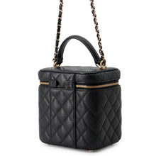 Load image into Gallery viewer, CHANEL Matelasse Vanity Chain Shoulder Bag BlackAS2362 Caviar Leather