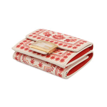 Load image into Gallery viewer, FENDI Baguette Micro Compact Wallet Ivory/Red8M0395 Leather