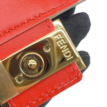Load image into Gallery viewer, FENDI Baguette Micro Compact Wallet Ivory/Red8M0395 Leather