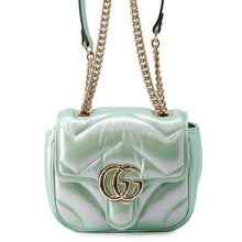 Load image into Gallery viewer, GUCCI GG Marmont ChainShoulder Bag Green739682 Leather Size Mini
