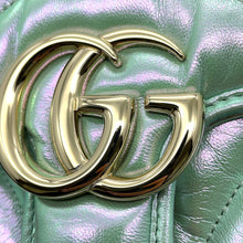 Load image into Gallery viewer, GUCCI GG Marmont ChainShoulder Bag Green739682 Leather Size Mini
