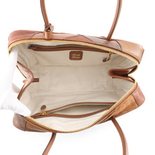 将图像加载到图库查看器中,MIUMIU Patchwork Bow Bag CognacBrown5BB117_2CRI_F0046_V_MLN Leather Size Large