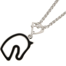 将图像加载到图库查看器中,HERMES Tonnerre Necklace Size Small Black Metal
