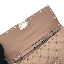 将图像加载到图库查看器中,Valentino Garavani Rock Studded Spike Chain 2WAY Shoulder Bag Beige7W2B0137NAP Leather