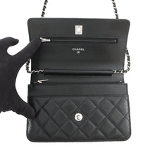 将图像加载到图库查看器中,CHANEL Matelasse Classic Chain Wallet BlackAP4241 Caviar Leather
