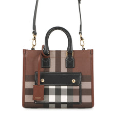 Load image into Gallery viewer, BURBERRY Freya Tote Dark birch Brown8069661 PVC Leather Size Mini