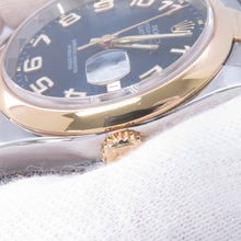 将图像加载到图库查看器中,ROLEX Datejust W36mm Stainless Steel K18YG blue concentric Dial116203