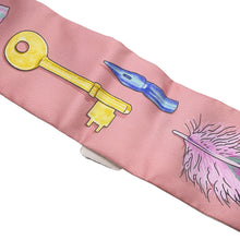 将图像加载到图库查看器中,HERMES Twilly IN THE POCKET Rose Poudre-Blue・Ciel/Green Silk100%