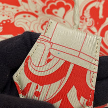 Load image into Gallery viewer, HERMES Silky City Fauve Le Righe Rainbow Orange Field Silk Swift Leather Size PM