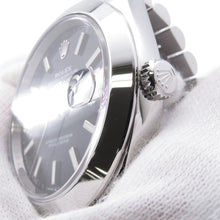将图像加载到图库查看器中,ROLEX Datejust W41mm Stainless Steel Black Dial126300