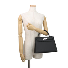 将图像加载到图库查看器中,HERMES Kelly Sellier Black Epsom Size 28