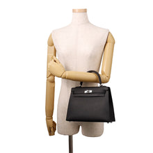 将图像加载到图库查看器中,HERMES Kelly Sellier Black Epsom Size 25
