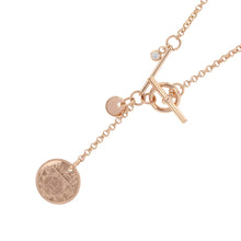 Load image into Gallery viewer, HERMES Ex Libris Necklace Size PM 18K Pink Gold