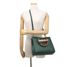 Load image into Gallery viewer, GUCCI Diana Bamboo 2-way Handbag Green702721 U3ZDT 3670 Leather Size Small