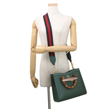 Load image into Gallery viewer, GUCCI Diana Bamboo 2-way Handbag Green702721 U3ZDT 3670 Leather Size Small