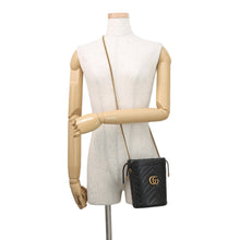 Load image into Gallery viewer, GUCCI GG Marmont Baguette Bag Black575163 DTDRT 1000 Leather Size Mini