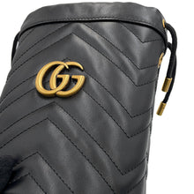 Load image into Gallery viewer, GUCCI GG Marmont Baguette Bag Black575163 DTDRT 1000 Leather Size Mini