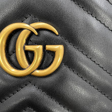 Load image into Gallery viewer, GUCCI GG Marmont Baguette Bag Black575163 DTDRT 1000 Leather Size Mini