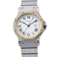 将图像加载到图库查看器中,CARTIER Santos Rondo Octagon LM W29mm Stainless Steel 18KYG White Dial81037288