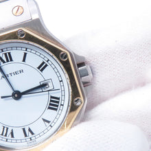 将图像加载到图库查看器中,CARTIER Santos Rondo Octagon LM W29mm Stainless Steel 18KYG White Dial81037288