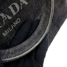 将图像加载到图库查看器中,PRADA Canapa 2WAY Tote Bag Black1BG642_AJ6_F0002_V_OOO Denim Size Medium