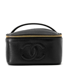 Load image into Gallery viewer, CHANEL Square Vanity Bag BlackA07058 Caviar Leather