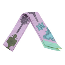 Load image into Gallery viewer, HERMES Twilly Merveilleuses Lanternes Purple/Multicolor Silk100%
