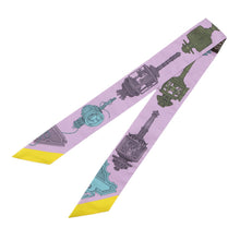 Load image into Gallery viewer, HERMES Twilly Merveilleuses Lanternes Purple/Multicolor Silk100%