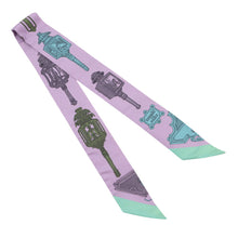 Load image into Gallery viewer, HERMES Twilly Merveilleuses Lanternes Purple/Multicolor Silk100%