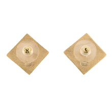 Load image into Gallery viewer, CHANEL Matelasse CC Logo Square Earrings GoldABE656-B18535-NAAKS Gold Plated