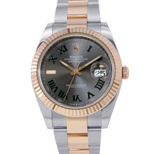 将图像加载到图库查看器中,ROLEX Datejust W41mm Stainless Steel K18PG Slate Dial126331