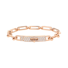 将图像加载到图库查看器中,HERMES Kelly Chaine Bracelet Size STH221411B 00ST 18K Pink Gold