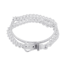 将图像加载到图库查看器中,HERMES BoucleSellier Inflexible Double Tour Bracelet Size PM/17 SV925