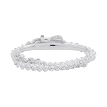 将图像加载到图库查看器中,HERMES BoucleSellier Inflexible Double Tour Bracelet Size PM/17 SV925