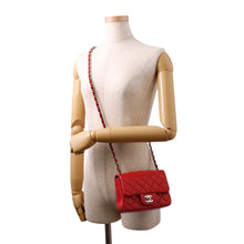 Load image into Gallery viewer, CHANEL Mini Matelasse Single Chain Shoulder Bag RedA35200 Lambskin Size 17