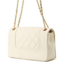 Load image into Gallery viewer, CHANEL Mademoiselle Double Flap Chain Shoulder Bag IvoryA93084 Leather