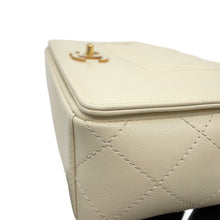 Load image into Gallery viewer, CHANEL Mademoiselle Double Flap Chain Shoulder Bag IvoryA93084 Leather