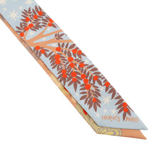 Load image into Gallery viewer, HERMES Twilly Orpheus's Charm Ciel/BeigeRose/Vermillon Silk100%