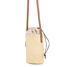 Load image into Gallery viewer, LOEWE Square Pocket Shoulder Bag Natural/TanC630G35X05 Ilaka Palm Calf Leather