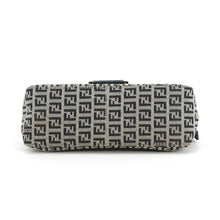 Load image into Gallery viewer, FENDI Zucchino Mamma Bucket Handbag Gray/Navy Canvas Leather