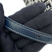Load image into Gallery viewer, FENDI Zucchino Mamma Bucket Handbag Gray/Navy Canvas Leather