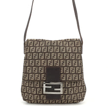 Load image into Gallery viewer, FENDI Zucchino Mamma Bucket Shoulder Bag Beige/Brown8BT075JQ4 Canvas Leather
