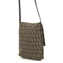 Load image into Gallery viewer, FENDI Zucchino Mamma Bucket Shoulder Bag Beige/Brown8BT075JQ4 Canvas Leather
