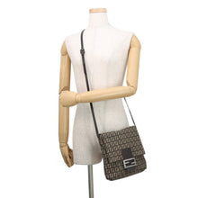 Load image into Gallery viewer, FENDI Zucchino Mamma Bucket Shoulder Bag Beige/Brown8BT075JQ4 Canvas Leather