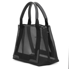 Load image into Gallery viewer, BALENCIAGA NavyCabas Black3399332AAED1090 Mesh Leather Size S